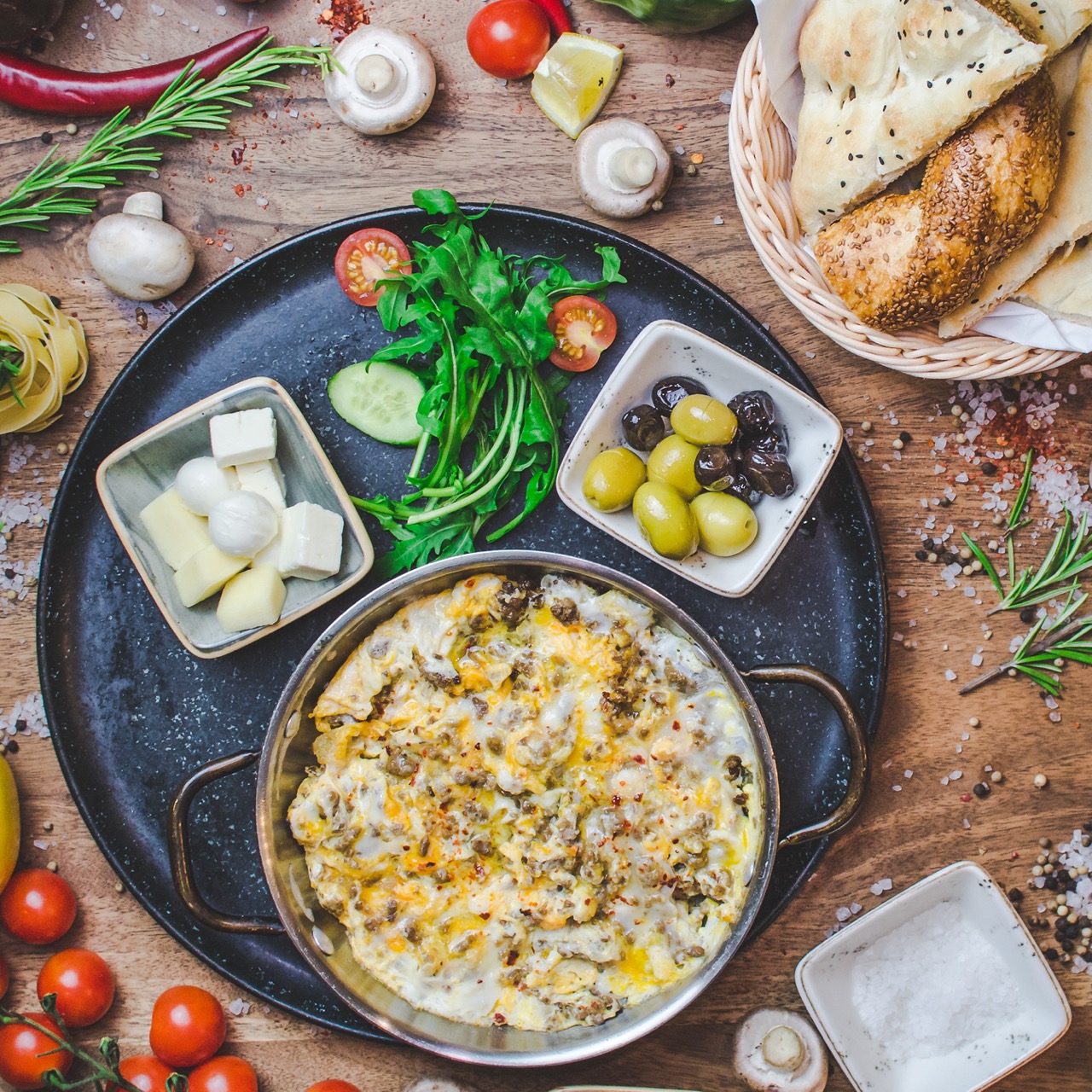 Rührei mit Hackfleisch Menü